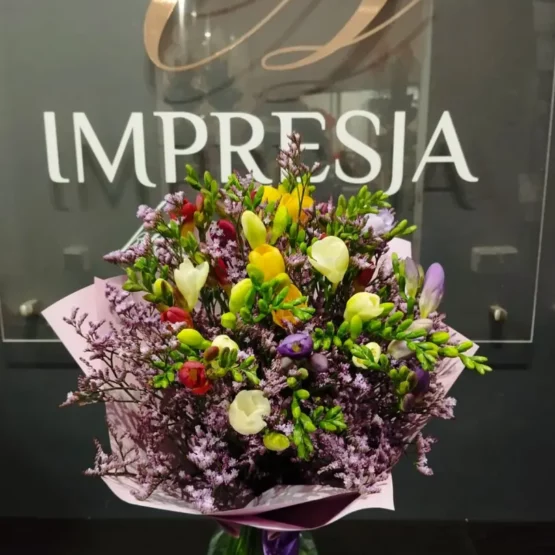 Bukiet kolorowe frezje