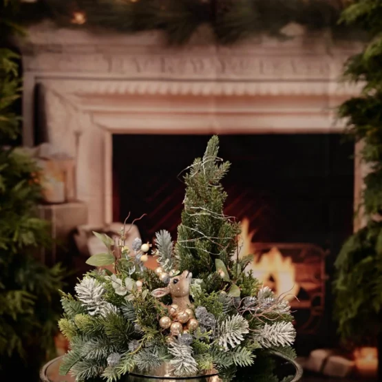 Stroik świąteczny z sarenką