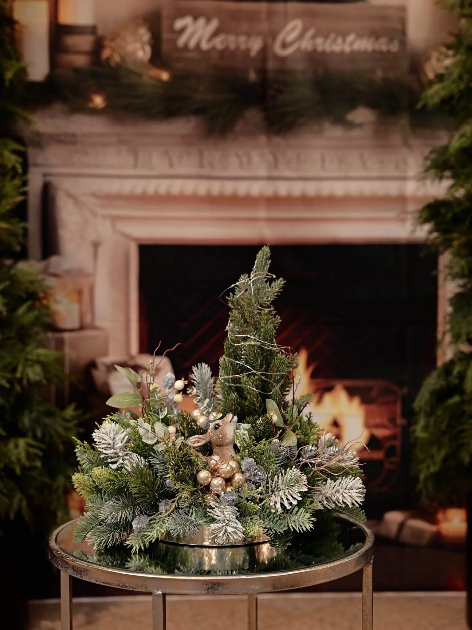 Stroik świąteczny z sarenką