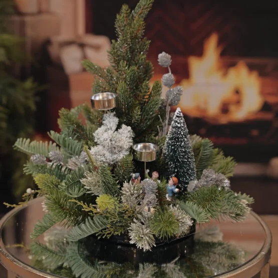 Stroik świąteczny zimowa historyjka