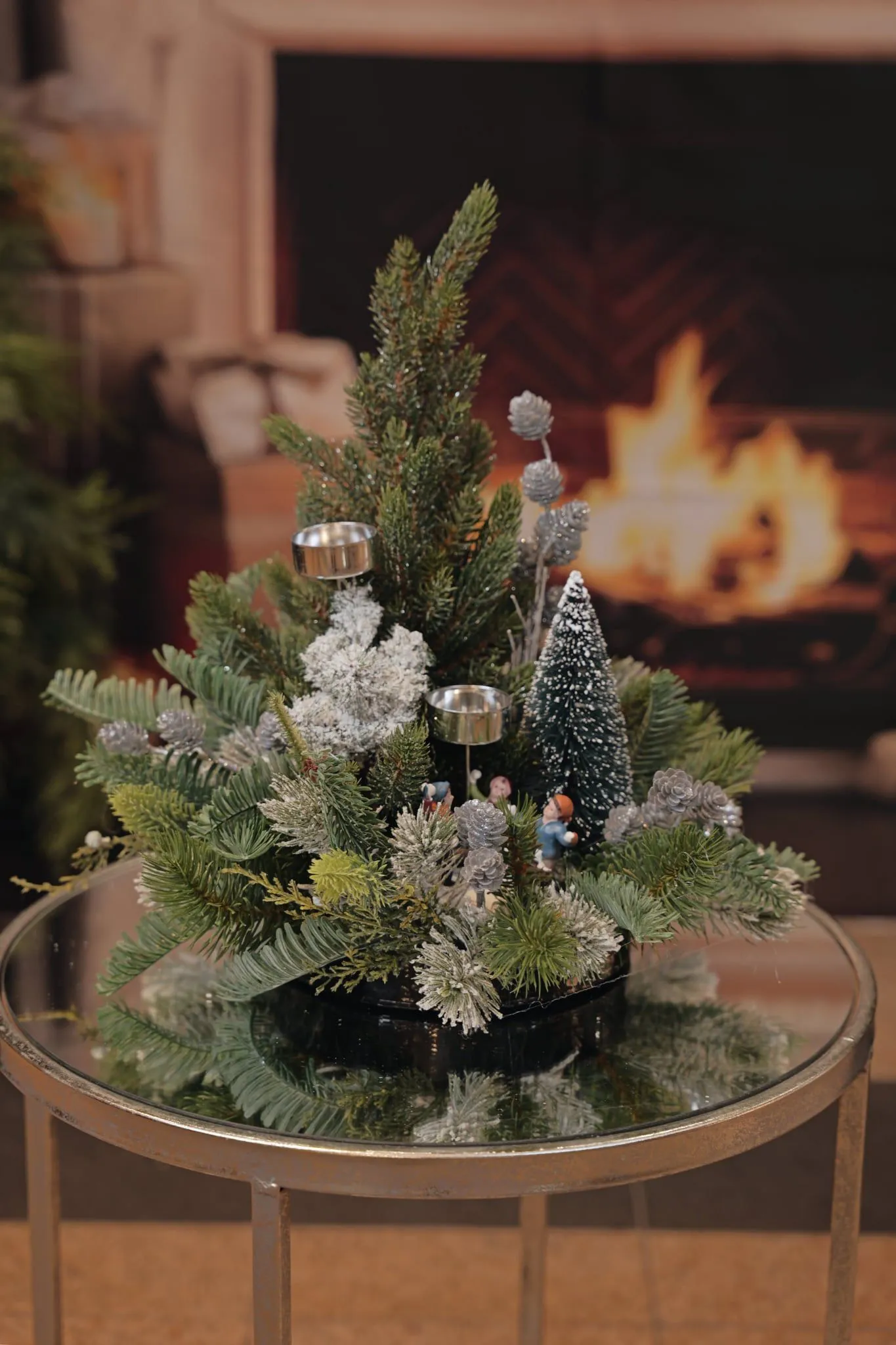 Stroik świąteczny zimowa historyjka