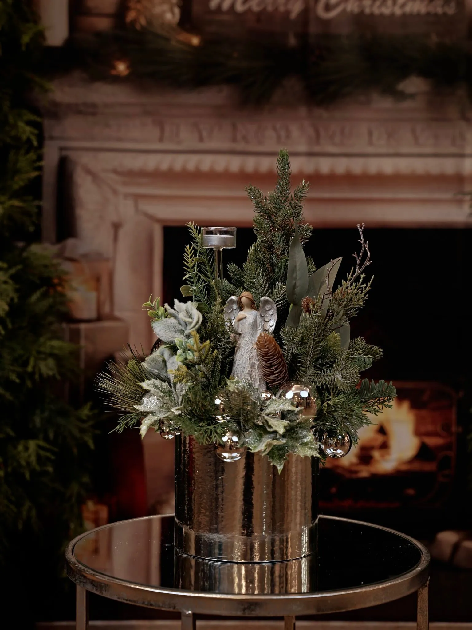 Stroik świąteczny z aniołkiem