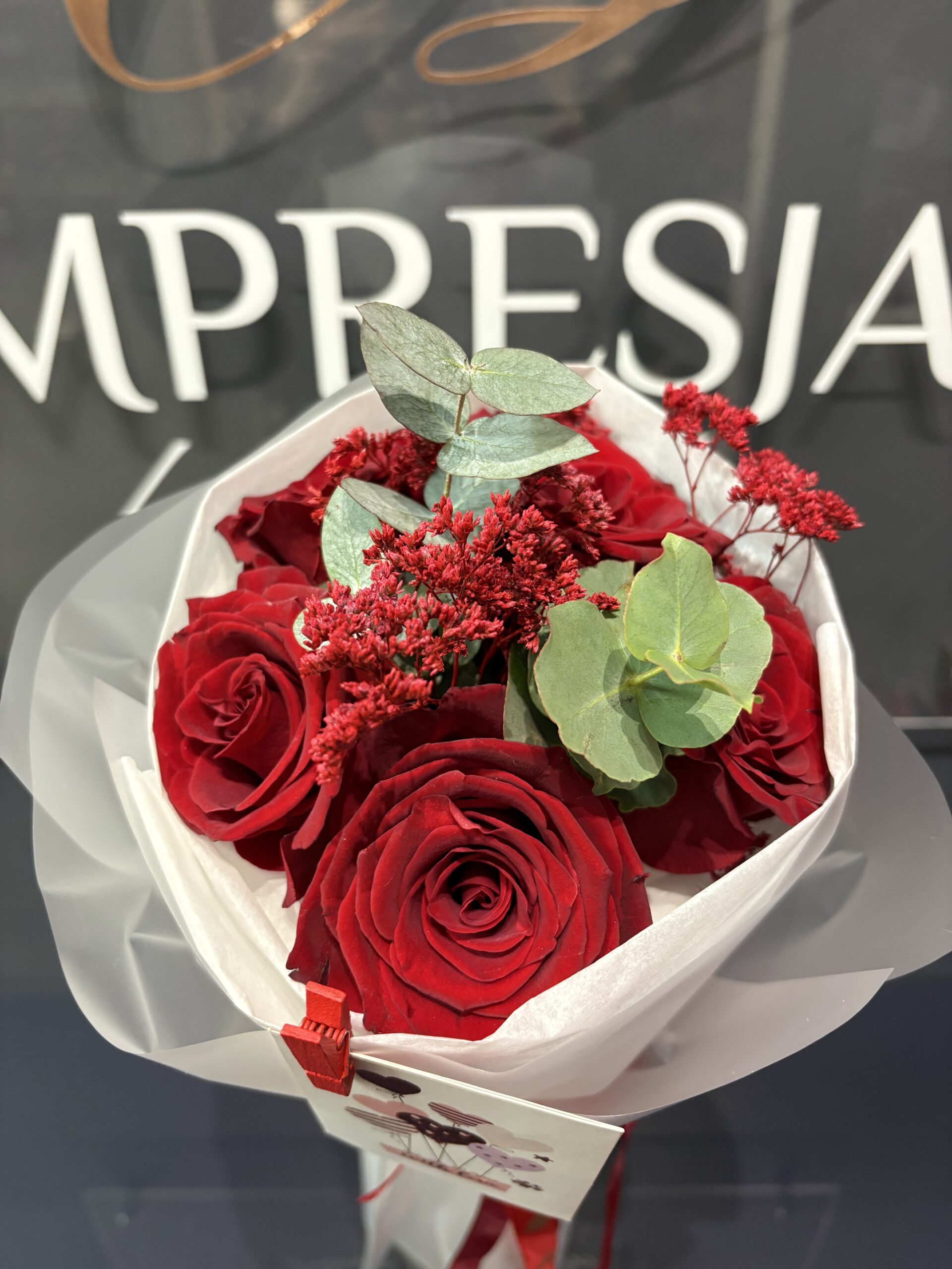 Bukiet czerwone róże berło - obrazek 2