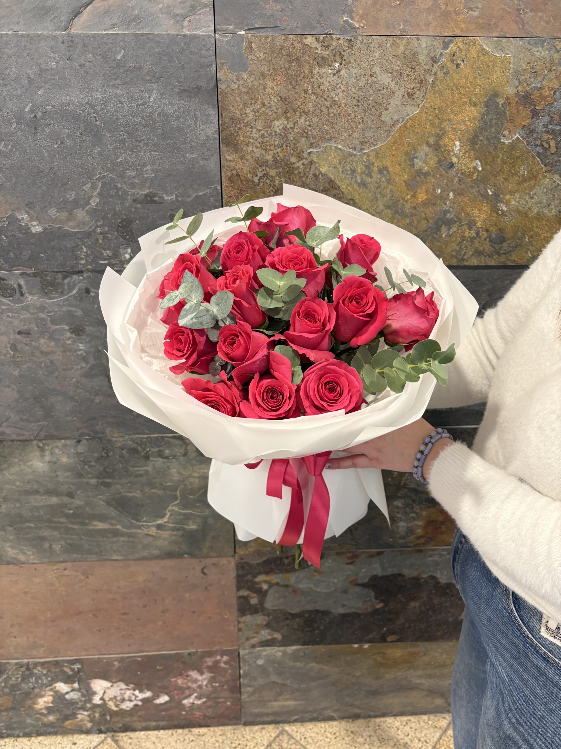 Bukiet malinowe róże