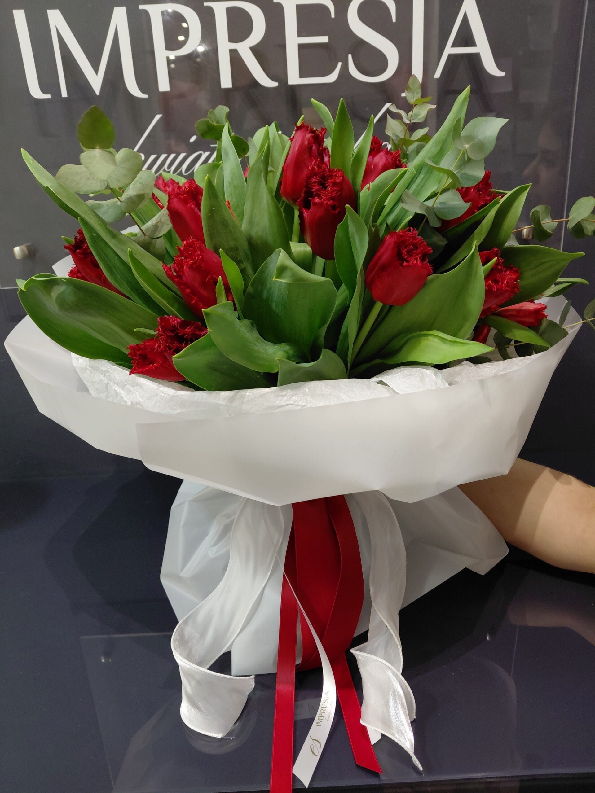 Bukiet czerwonych tulipanów